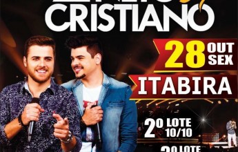 Zé Neto e Cristiano se apresentam nessa sexta feira em Itabira